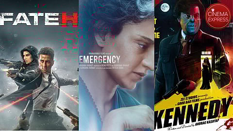 Posters of Fateh (L), Emergency (M) and Kennedy (R)