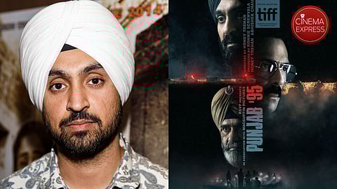 Diljit Dosanjh (L) and Panjab '95 poster (R)