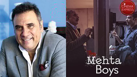 Boman Irani (L) and The Mehta Boys poster (L)