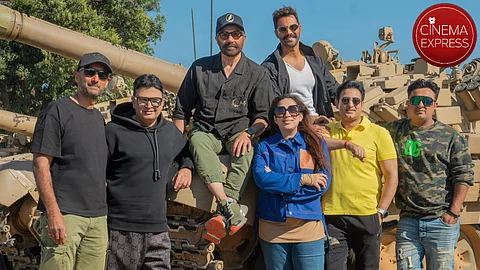 Sunny Deol, Varun Dhawan are on top of a tank in new BTS photo from Border 2