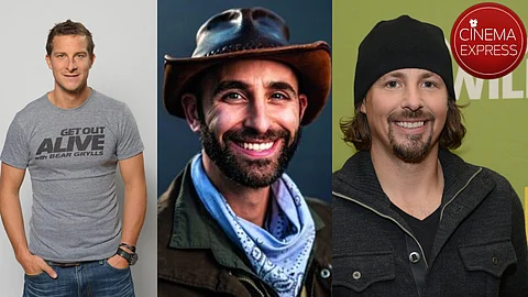 Bear Grylls (L), Coyote Peterson (M) and Casey Anderson (R)