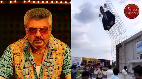 Ajith's gigantic banner for Good Bad Ugly falls apart in Tirunelveli, no deaths reported