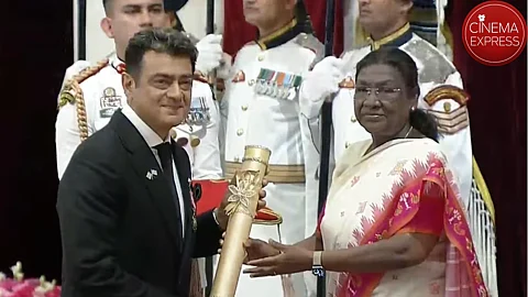 Padma Awards 2025: Ajith Kumar is awarded the Padma Bhushan by President Droupadi Murmu