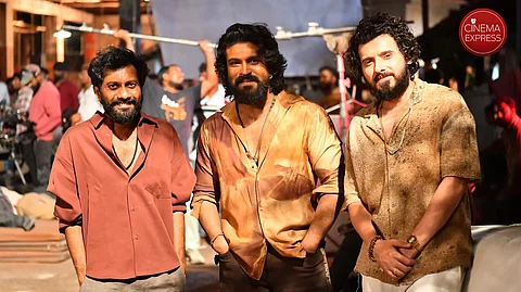 Buchi Babu Sana shares BTS stills from sets of Ram Charan starrer Peddi