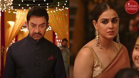 Aamir Khan (L) and Genelia D'Souza (R)