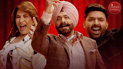 Archana, Navjot and Kapil in the poster