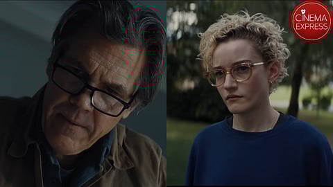 Josh Brolin (L) and Julia Garner (R) in Weapons