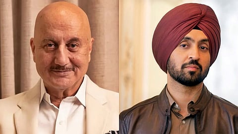 Anupam Kher (L) and Diljit Dosanjh (R)