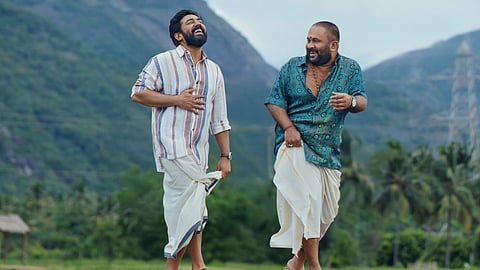 Nivin Pauly and Aju Varghese share a hearty laugh in Sarvam Maya new poster