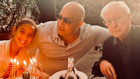 Vin Diesel celebrates his birthday with long-time friend Michael Caine