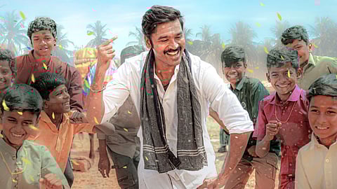 Idli Kadai second single 'Enjaami Thandhaane' is an earthy number in Dhanush's vocals