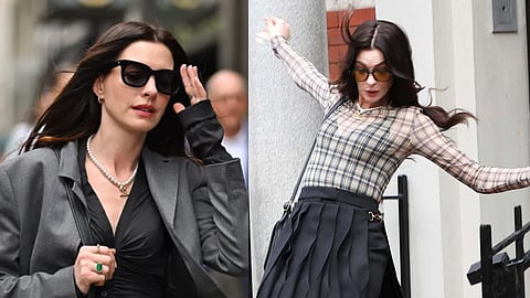 Anne Hathaway reacts to her recent fall during Devil Wears Prada 2 shoot: 'Still falling for you...'