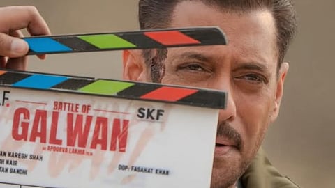 Salman Khan in the BTS photo from Battle of Galwan