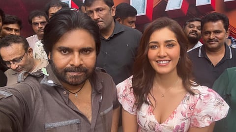 Pawan Kalyan wraps Ustaad Bhagat Singh shoot, Raashii Khanna shares selfie moment
