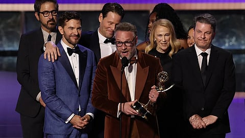 Emmy Awards 2025: The Studio scripts history with 13 wins, Seth Rogen takes home 3 awards