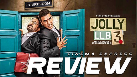 Jolly LLB 3 Movie Review: Akshay Kumar and Arshad Warsi team up to take on big corporate in urgent, uneven courtroom comedy