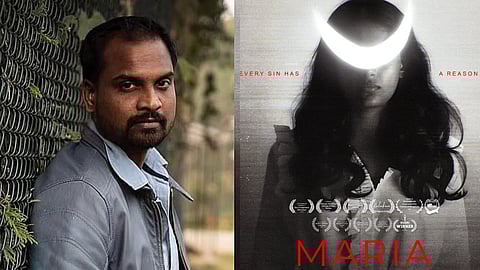 Pavel Navageethan and a poster from Maria