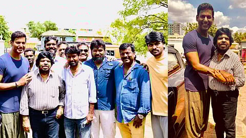 T Rajendhar visits the sets of Magudam