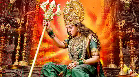 Nayanthara is divine yet disturbed in the first look poster of Mookuthi Amman 2