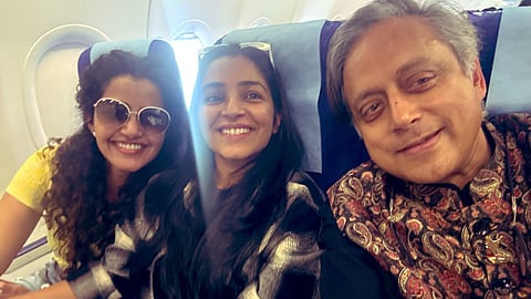 Shashi Tharoor shares photo with Rajisha Vijayan and Anupama Parameswaran on flight, wishes them for Bison's success