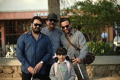 Priyadarshan shares still from Haiwaan sets, also featuring Mohanlal and Saif Ali