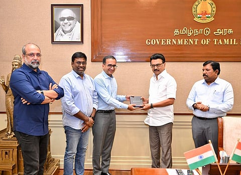 The JioStar delegation meeting with CM Stalin