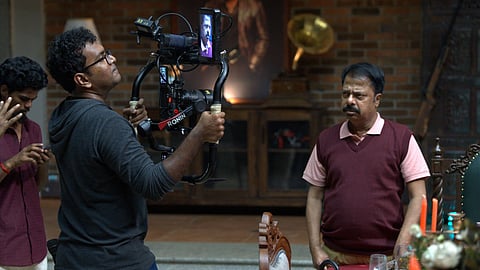 Pandiyarajan in the sets of Thadayam