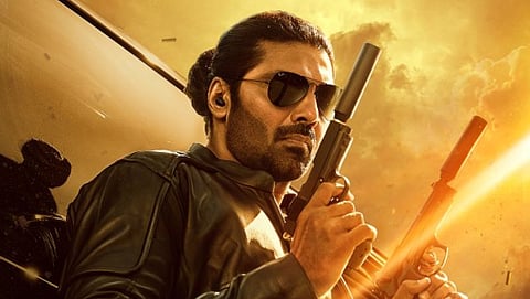 Arya holds two pistols and looks suave in the new poster from Mr X