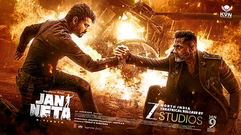 Announcement of the North Indian theatrical rights of Jan Neta, the Hindi version of Jana Nayagan