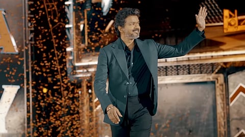 Vijay at Jana Nayagan audio launch in 'Raavana Mavandaa' lyrical video