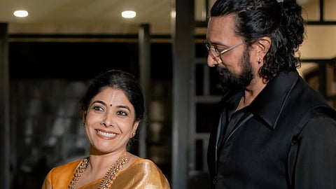 Priya Sudeep with Sudeep