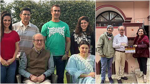 Anupam Kher announces the ‘return of Khoslas’ with BTS stills from Khosla Ka Ghosla sets