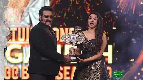 Divya Ganesh winning the title of Bigg Boss Season 9