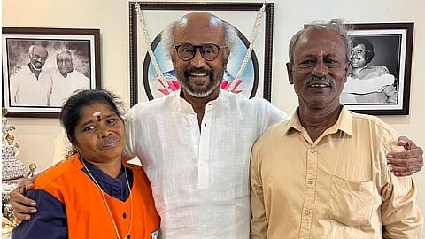 Rajinikanth meets with sanitation worker who returned lost gold to rightful owner