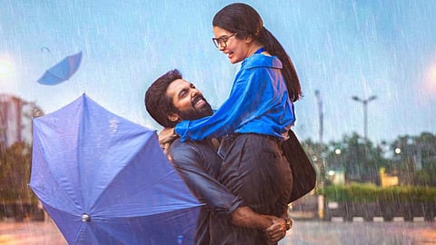 GV Prakash, Madhuri Jain are rain-soaked lovers in Mental Manadhil poster
