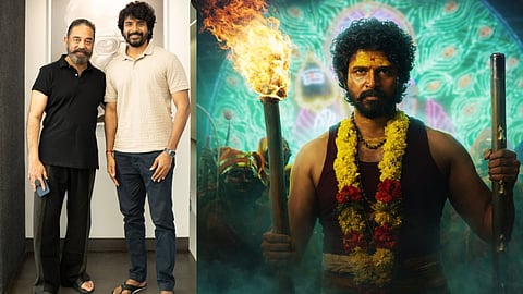 Kamal Haasan and Sivakarthikeyan; Sivakarthikeyan in Seyon poster