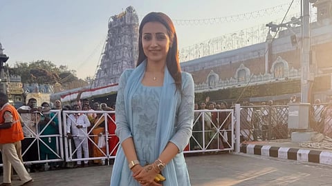 Trisha expresses elation at watching The Housemaid and visiting Tirupati Temple