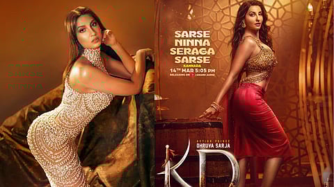 Nora Fatehi; 'Sarse Ninna Seraga Sarse' announcement poster from KD - The Devil