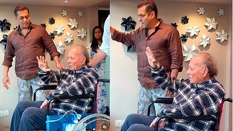 Eid: Salim Khan makes first public appearance post hospital discharge, greets fans with son Salman Khan
