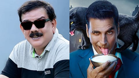 Directir Priyadarshan (left) and Akshay Kumar in a poster from Bhooth Bangla