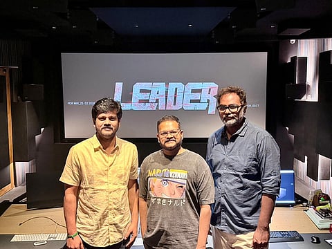 Durai Senthilkumar and Ghibran in the final mix works of Leader