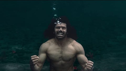 Arya while performing an underwater stunt in Mr X