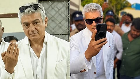 Ajith Kumar's unique gesture after voting sparks discussion on social media