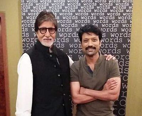 SJ Suryah meets Amitabh Bachchan to discuss Uyarndha Manidhan