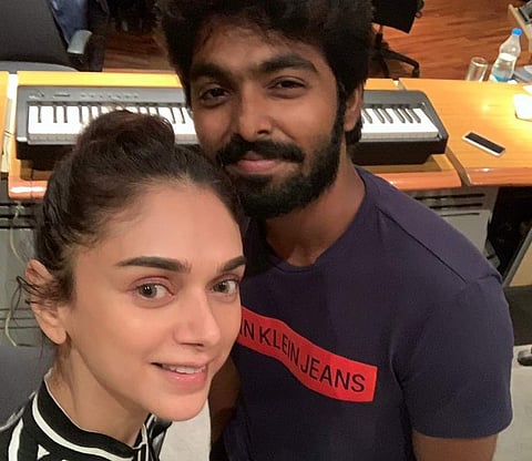 Aditi Rao Hydari turns singer for GV Prakash