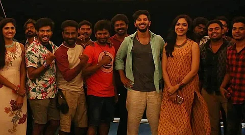 Dulquer's Kannunum Kannum Kollaiyadithal first look on Valentine's day