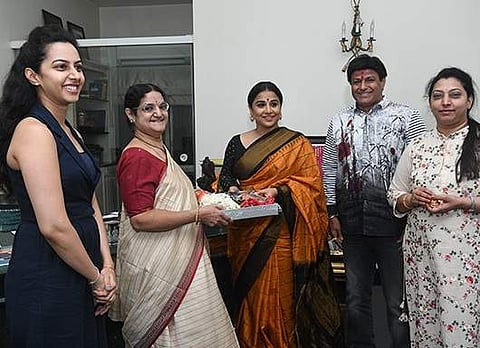 Vidya Balan gets a warm welcome from NTR's family