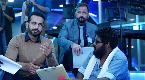 Irfan Pathan on the sets of Chiyaan Vikram 58