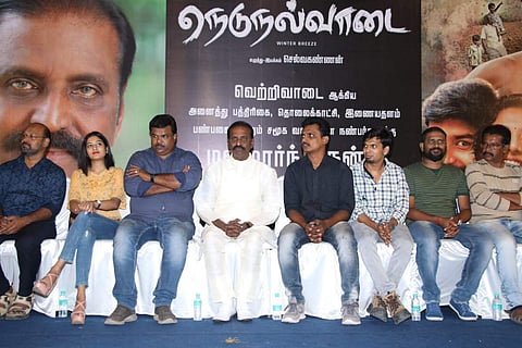 Nedunalvaadai director defends inviting Vairamuthu to the film's success meet