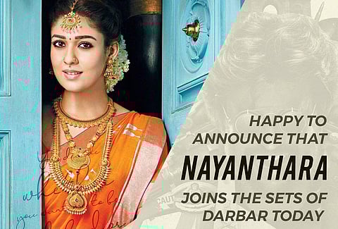 Nayanthara joins the sets of Rajinikanth's Darbar